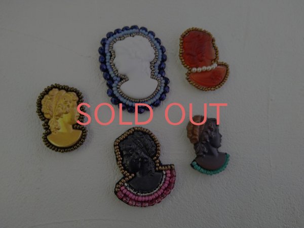 画像5: ns231/ヴィンテージ/ドイツ/ガラスカボション/カメオパーツI/ホワイト/約19×12mm（1個） (5)