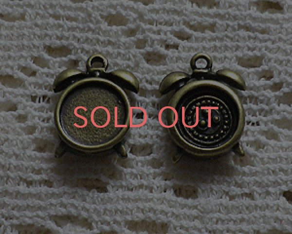 画像1: セッティング/メタル/目覚まし時計/内径9mm/金古美(1個) (1)