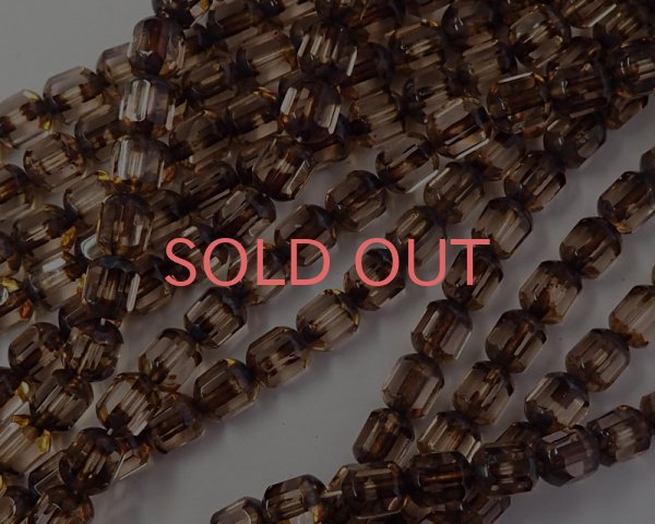 画像1: チェコガラスビーズ/オクタゴナル/ロザリン/8mm（10個） (1)