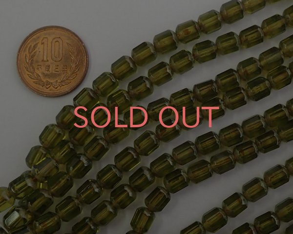 画像2: チェコガラスビーズ/オクタゴナル/オリバイン/8mm(10個) (2)