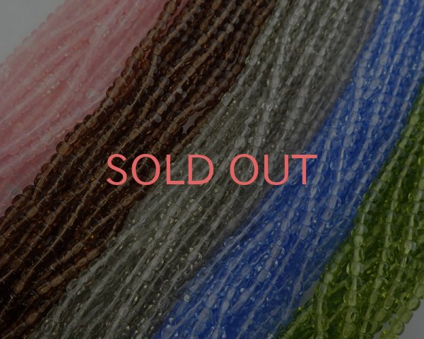 画像3: チェコガラスビーズ/ライトサファイア/キューブ/4mm(45個) (3)