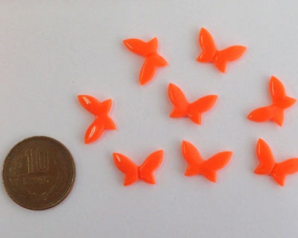 画像2: ヴィンテージ/日本/プラスチック/バタフライ/オレンジ(2個) (2)