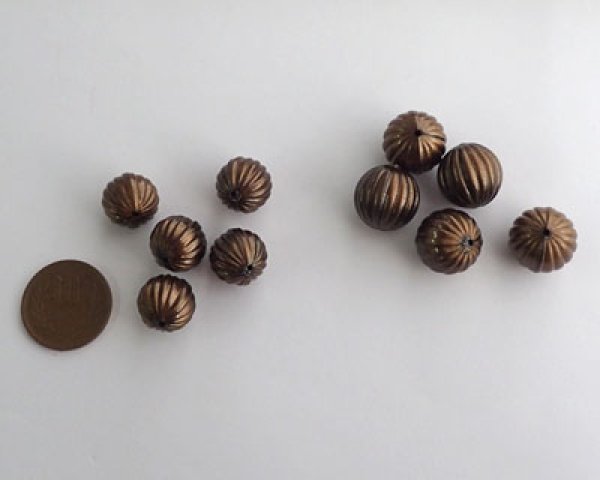 画像3: デッドストック/日本/プラスチック/ブラウンリブラウンド(2個) (3)