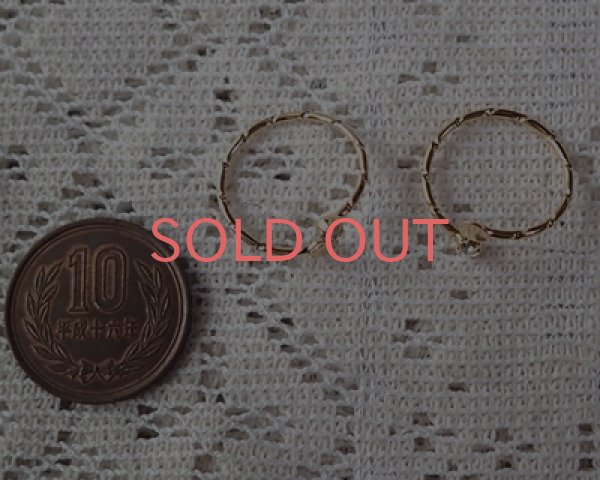 画像2: リングパーツ/3mmストーン+4mm平皿/K16GPメッキ(1個) (2)