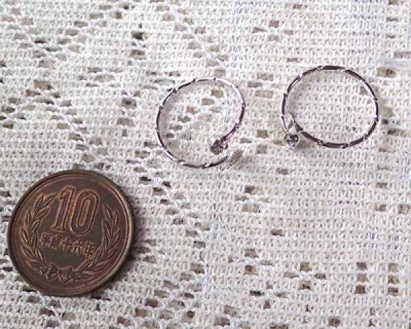 画像2: リングパーツ/3mmストーン+4mm平皿/本ロジウムメッキ(1個) (2)