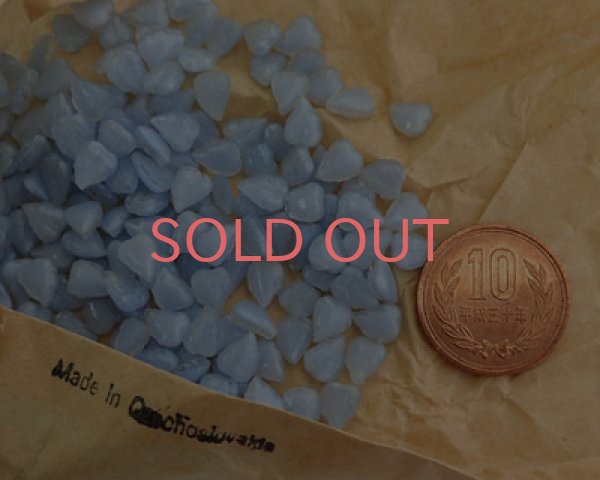 画像3: ヴィンテージ/チェコ/ガラスパーツ/ブルームーンリーフ(4個） (3)