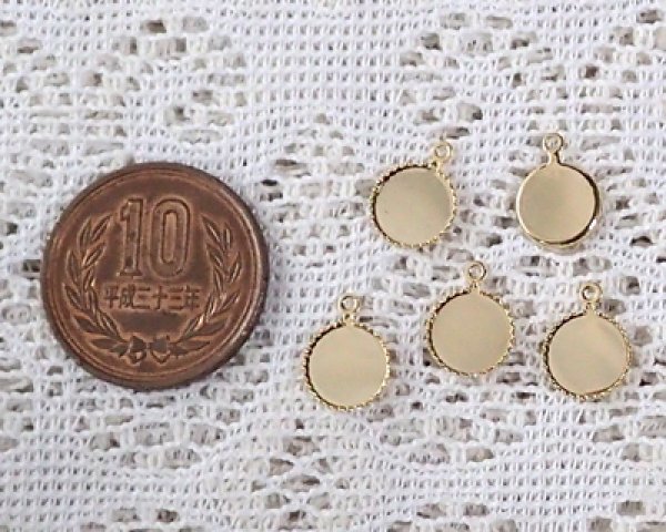 画像2: セッティング/ブラス/8mmラウンド/K16GP(5個) (2)