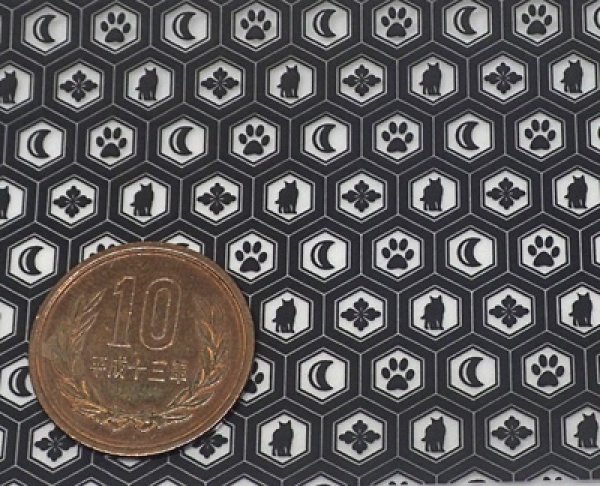 画像2: シルエットシート/猫文様/A7(1枚) (2)