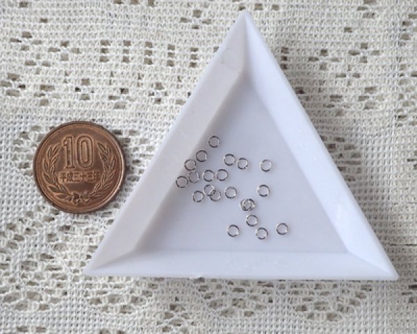 画像2: 丸カン/本ロジウムメッキ/3mm(20個) (2)