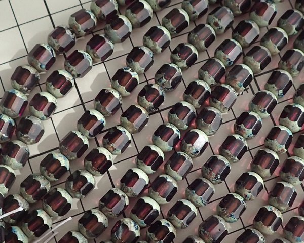 画像2: チェコガラスビーズ/オクタゴナル/アメシスト/8mm(10個) (2)