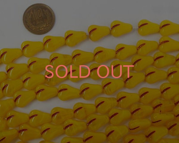 画像2: チェコガラスビーズ/洋ナシ(6個) (2)