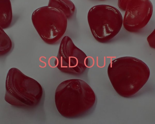 画像3: チェコガラスビーズ/スリーペタルフラワー/ラズベリーソルベ(4個) (3)