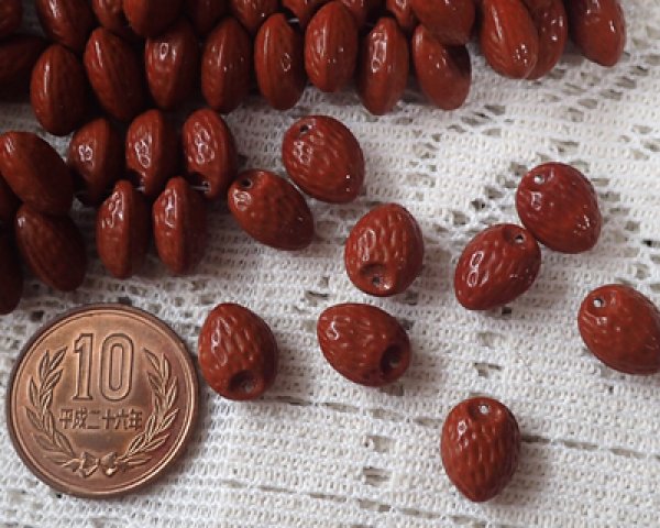 画像2: チェコガラスビーズ/アーモンド(4個) (2)