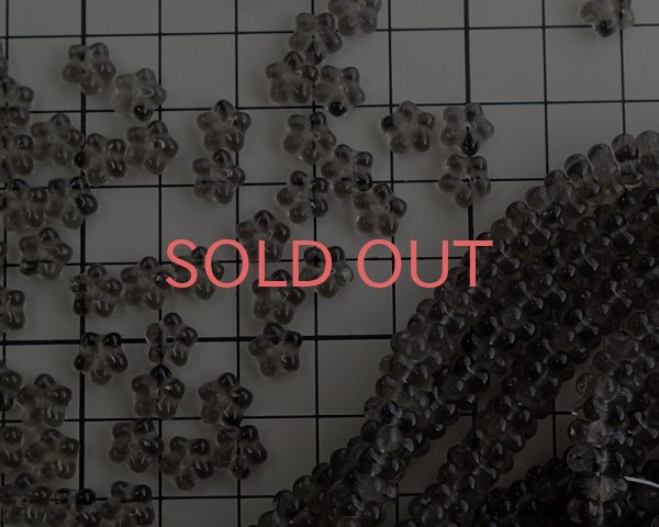 画像2: チェコガラスビーズ/フラワーロンデル/ブラックダイヤモンド(20個) (2)