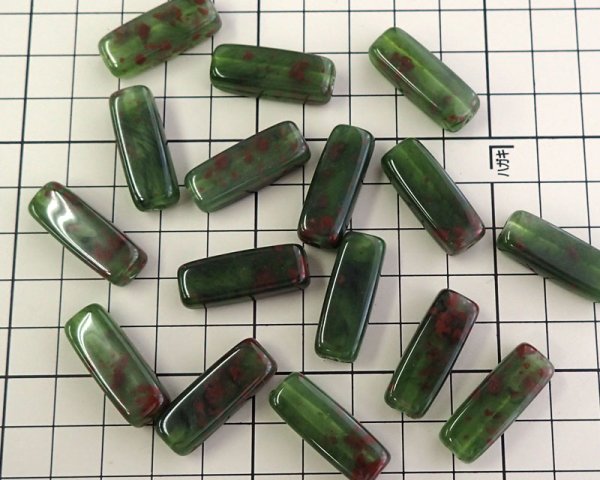 画像2: ヴィンテージ/ドイツ/プラスチック/スクエアチューブ/コンフェティモスグリーン(1個) (2)