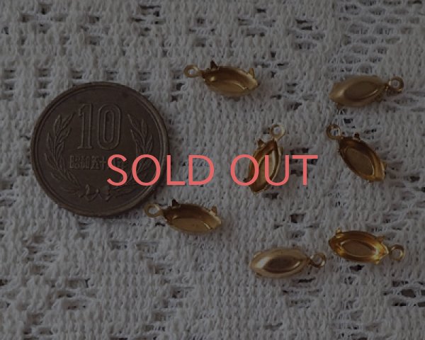 画像2: 10×5mm用/ブラスセッティング/クローズドバック/1リング(1個) (2)