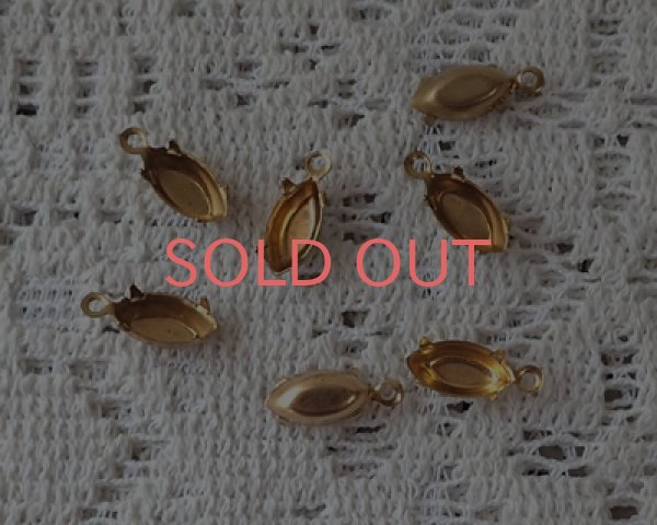 画像1: 10×5mm用/ブラスセッティング/クローズドバック/1リング(1個) (1)