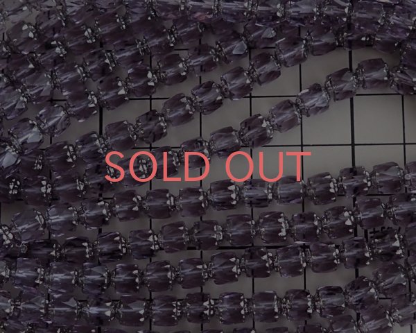 画像2: チェコガラスビーズ/アンティークスタイルオクタゴナル/ダブルフェイス/アレキサンドライト×シルバー/6mm（10個） (2)