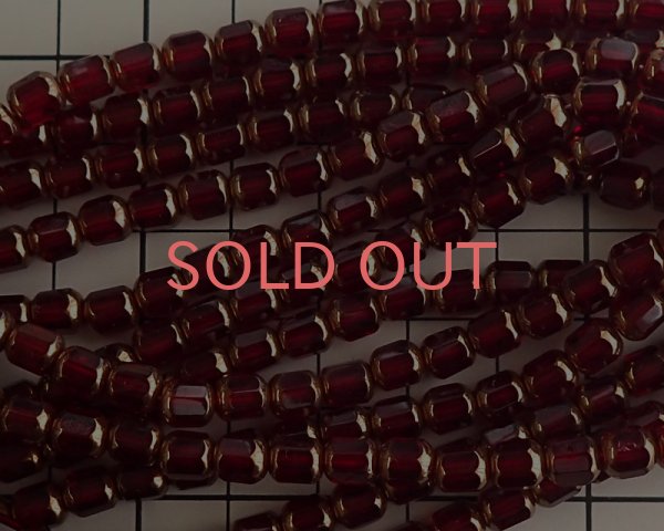 画像3: チェコガラスビーズ/オクタゴナル/ルビー×ブロンズ/6mm(10個) (3)