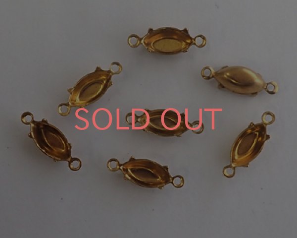 画像1: 10×5mm用/ブラスセッティング/クローズドバック/2リング(1個) (1)