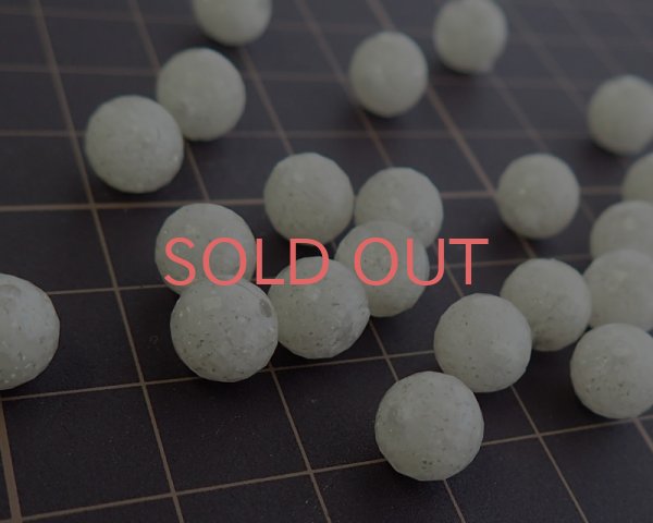 画像3: ヴィンテージ/ドイツ/プラスチック/ラメホワイトカットラウンド(6個) (3)