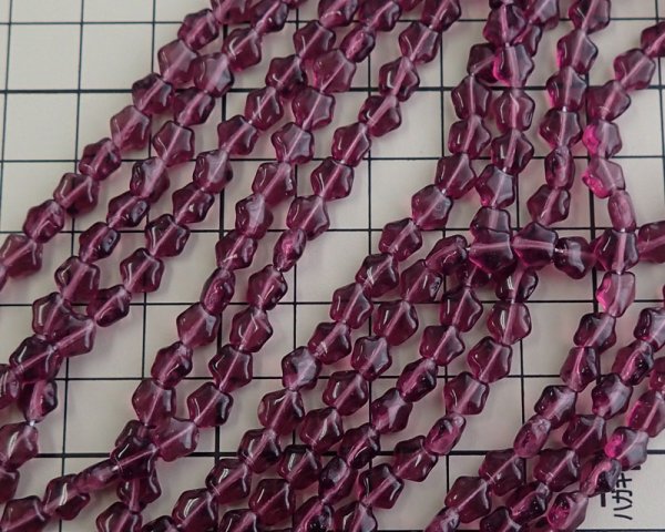 画像2: チェコガラスビーズ/ミニパフスター/アメシスト(10個) (2)