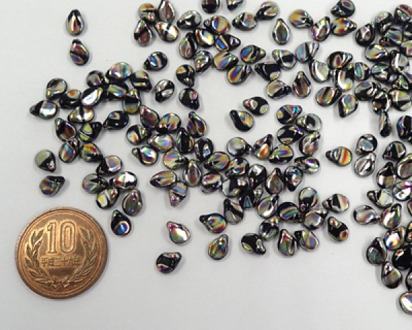 画像2: チェコガラスビーズ/ミニドロップ/コーンフラワーブルー(10個) (2)