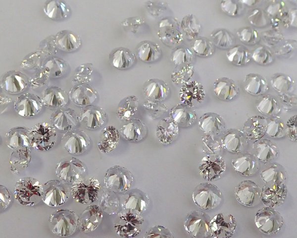 画像2: キュービックジルコニア/ラウンドドロップ/約5mm/クリア(2個) (2)