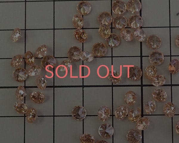 画像2: キュービックジルコニア/ラウンドドロップ/約5mm/ピーチ(2個) (2)