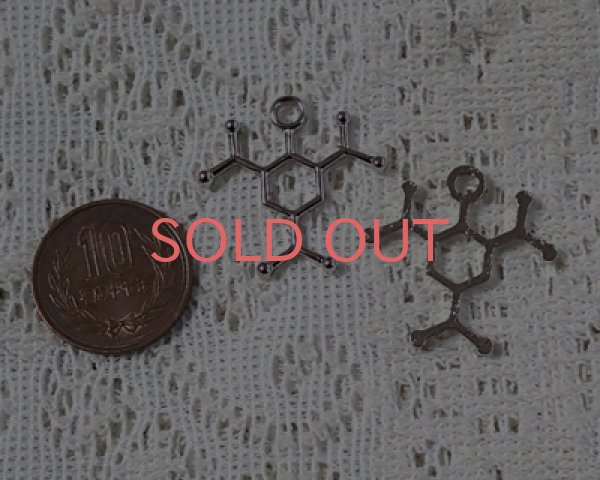 画像2: 化学構造式メタルパーツ/シルバー/TNT/28mm(2個) (2)
