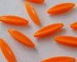画像1: ヴィンテージ/プラスチック/フルーテッドチューブ/タンジェリン（2個） (1)