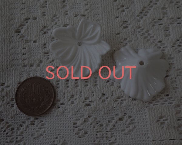 画像3: ヴィンテージ/ドイツ/プラスチック/フラワー40/ホワイト(1個) (3)