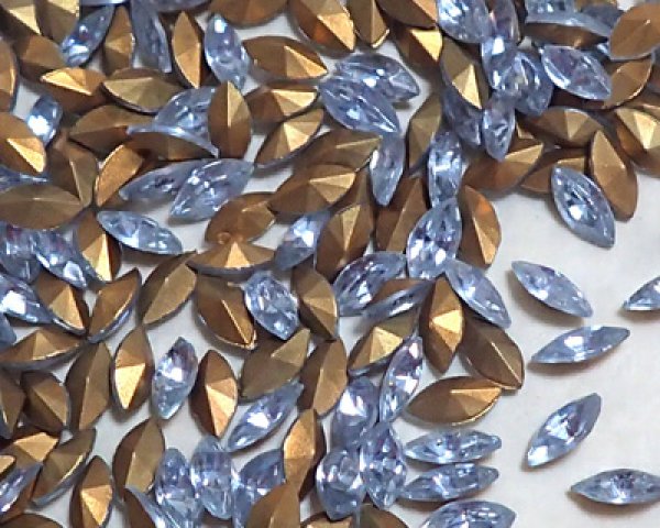 画像2: ヴィンテージ/チェコ/ガラスストーン/アレキサンドライト/8×4mm(2個) (2)