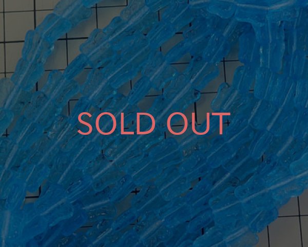 画像2: チェコガラスビーズ/バタフライ/アクアマリン(6個) (2)