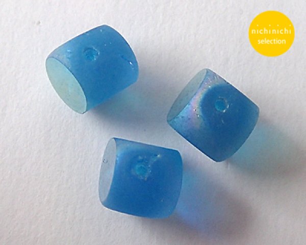 画像4: ns052/ヴィンテージ/ドイツ/ウィンドウラウンド/オーロラブルー(6個) (4)