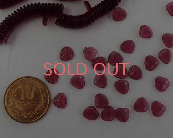 画像2: チェコガラスビーズ/ローズペタル/ローズ/8mm(10個) (2)