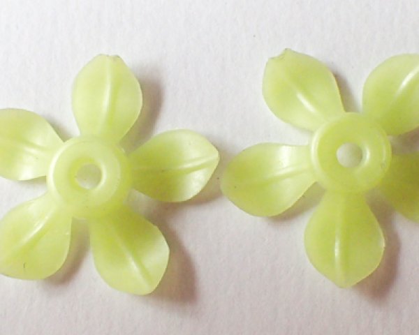 画像3: ヴィンテージ/ドイツ/プラスティック/フラワーFL/ライトイエロー(2個) (3)