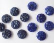 画像4: プラスチックビーズ/バンピーコイン/ブルー/約23mm(2個) (4)