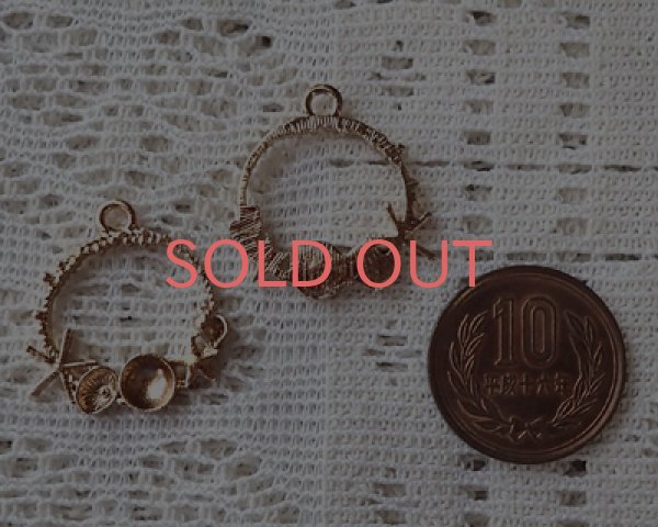 画像2: メタルチャーム/ミニシェル/ライトローズゴールド（1個） (2)