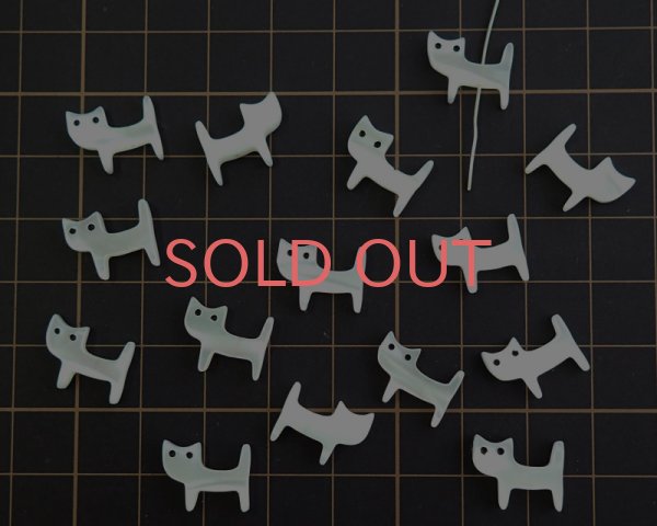 画像2: シェル/ネコちゃんビーズ(1個) (2)