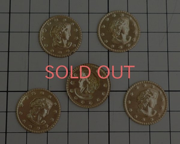 画像2: ヴィンテージ/ブラススタンピング/コイン(1個) (2)