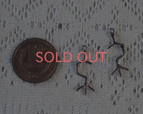 画像2: 化学構造式メタルパーツ/シルバー/アセチルコリン/26mm(2個) (2)