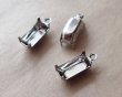 画像1: 10×5mmオクタゴン用/ブラスセッティング/クローズドバック/ダークシルバー/1リング(1個) (1)