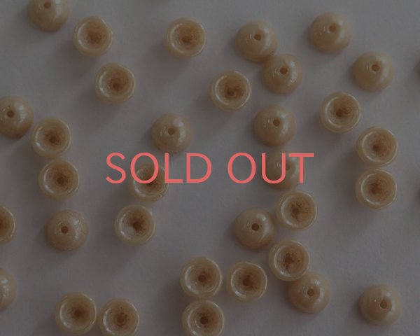 画像4: チェコガラスビーズ/ティーカップ/ラスターオペークシャンパーニュ/約4×2mm(45個) (4)