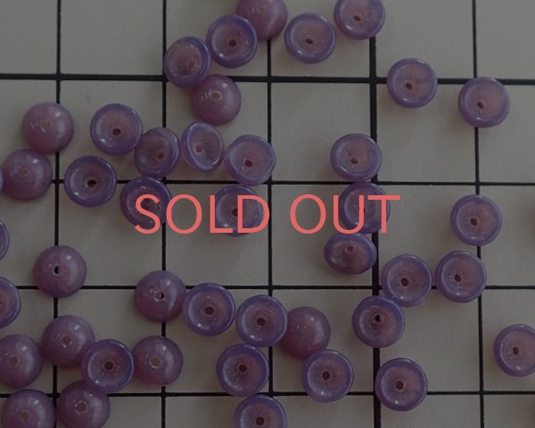 画像2: チェコガラスビーズ/ティーカップ/アメシストオパール/約4×2mm(45個) (2)