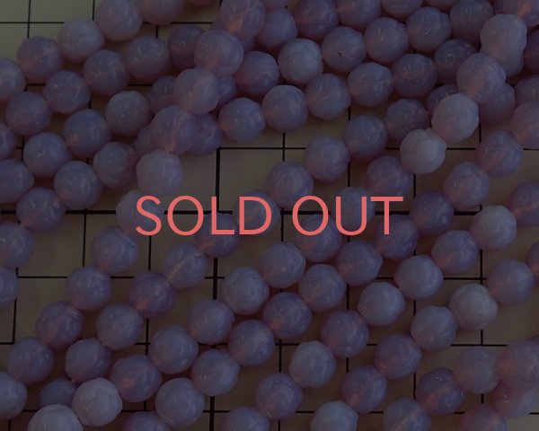 画像2: チェコガラスビーズ/ローズラウンド/パープルオパール/6mm(10個) (2)