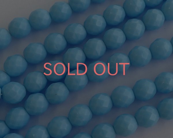 画像1: チェコガラスビーズ/ファイアポリッシュ/10mm/オペークライトブルー(4個） (1)