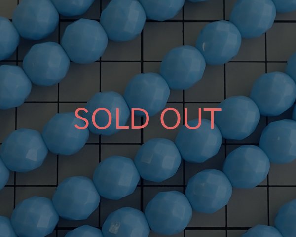 画像2: チェコガラスビーズ/ファイアポリッシュ/10mm/オペークライトブルー(4個） (2)