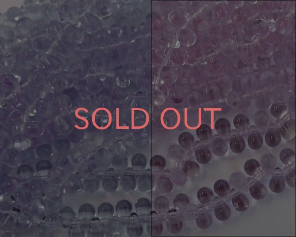 画像1: チェコガラスビーズ/アレキサンドライト/ドロップ/4×6mm(45個) (1)