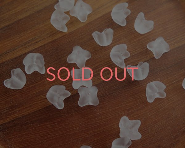 画像2: チェコガラスビーズ/ミニフラワー/フロストクリスタル（20個） (2)